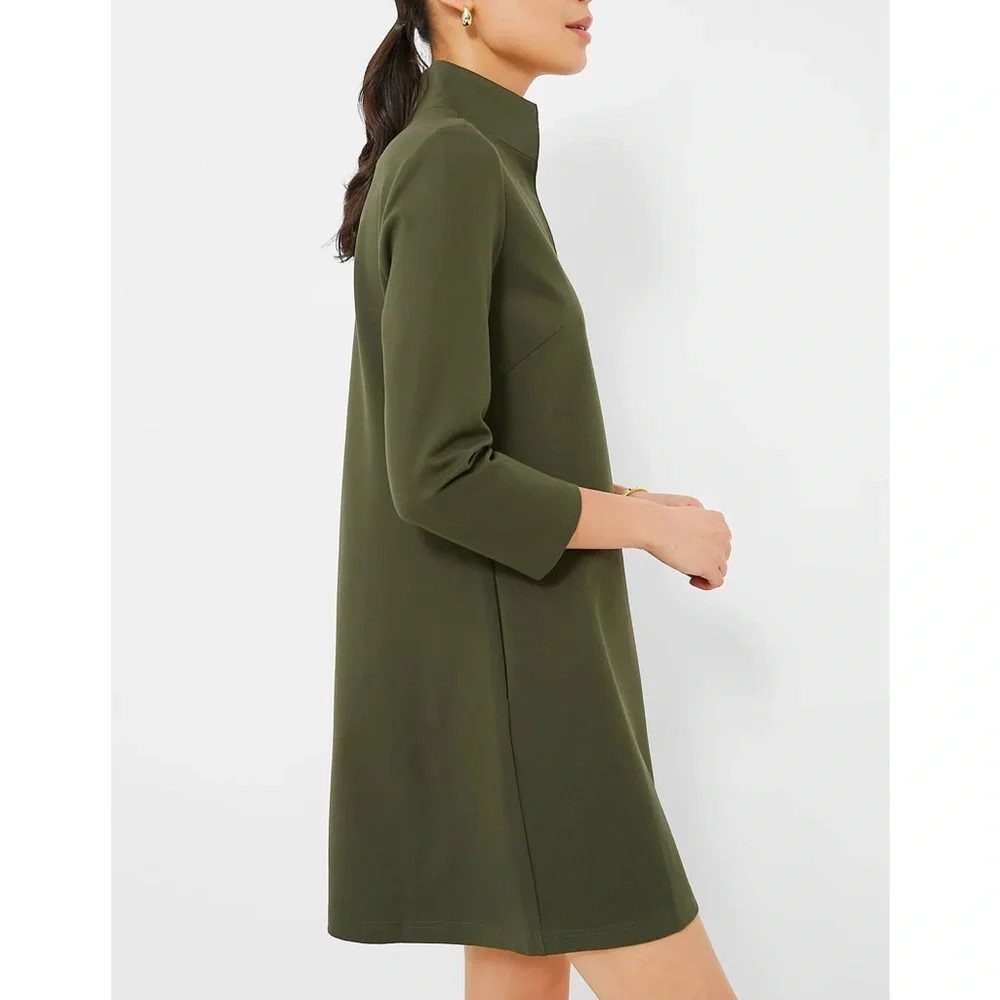 TUCKERNUCK Olive Green Ponte Clifton Dress - Picture 3 of 13
